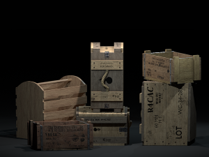 ww2-crates-pack Modèle 3D