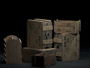 ww2-crates-pack 3D Model