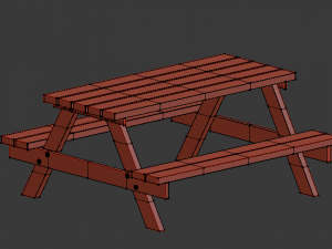 picnicbench 1 3D 모델