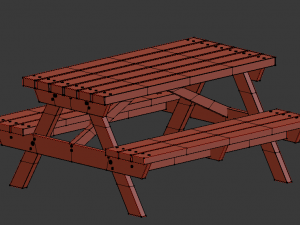 picnic bench 2 3D 모델