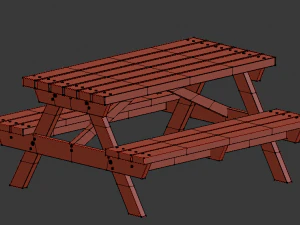 picnic bench 2 3D Model
