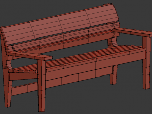bench 4 3D-Modell