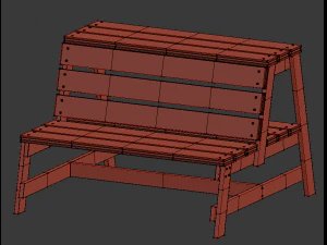 firepitbench1 3D Model