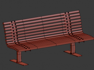 station bench10 3D Model