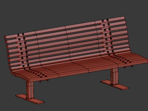 station bench10 3D Model