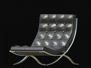 barcelonachair black 3D Model