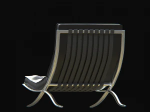 barcelonachair black 3D Model