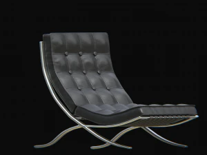 barcelonachair black 3D Model