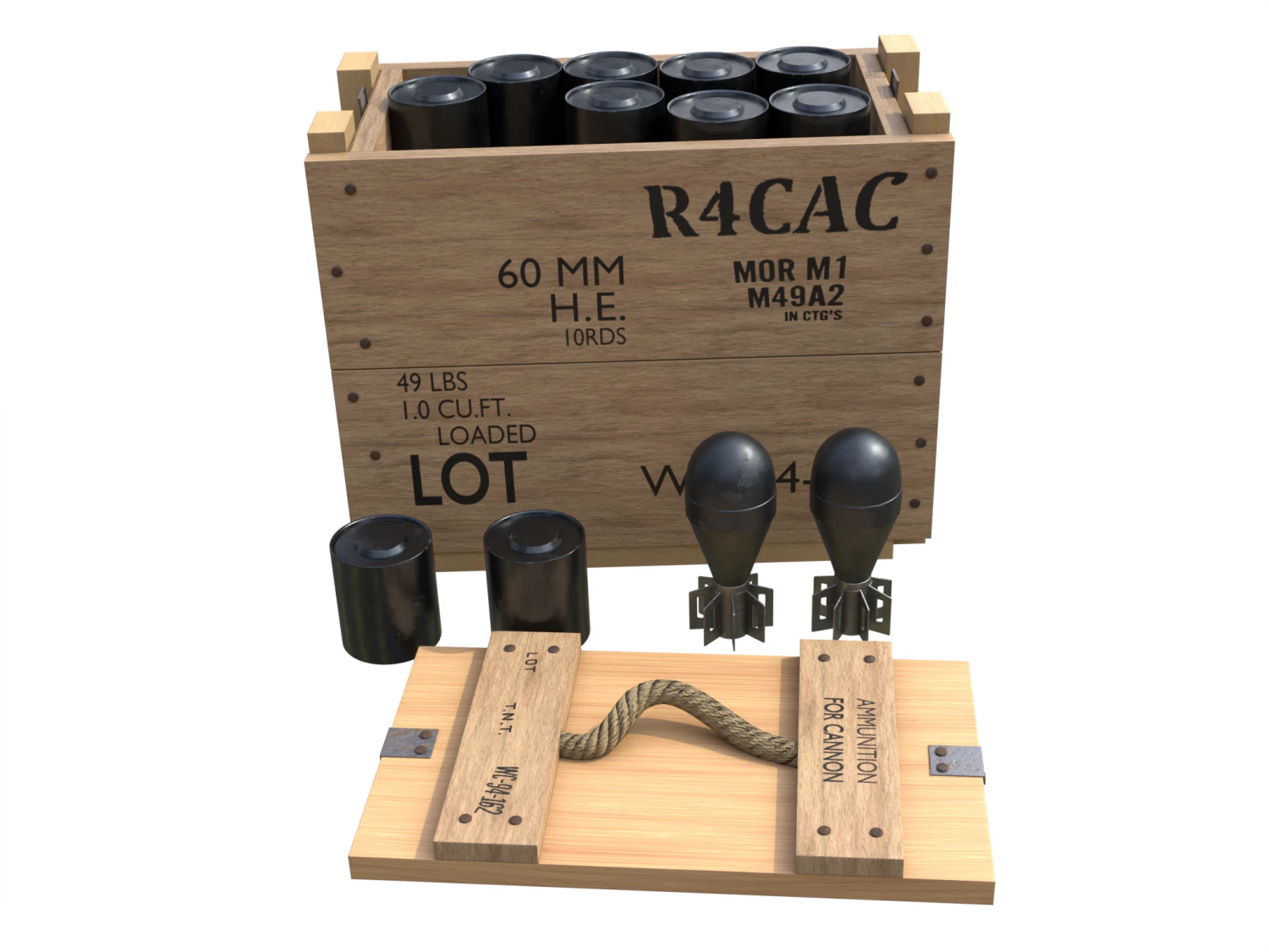 crate explosives 3D Model .c4d .max .obj .3ds .fbx .stl .blend 