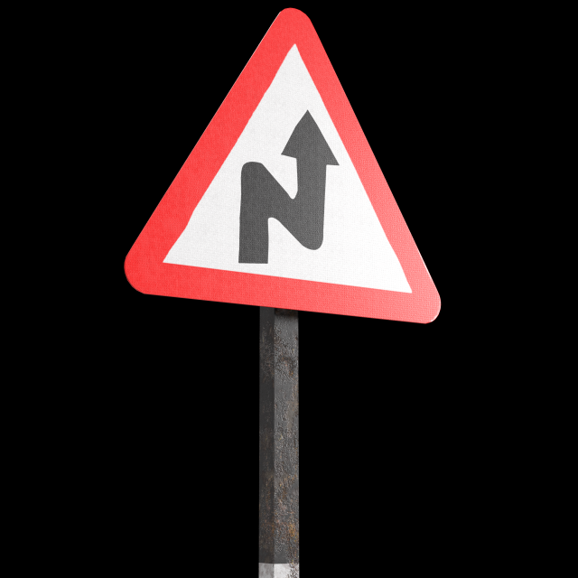 right reverse band roadsign 3D मॉडल .c4d .max .obj .3ds .fbx .stl .blend 