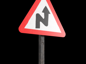 right reverse band roadsign 3D-Modell