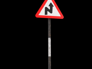 right reverse band roadsign 3D मॉडल