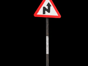 right reverse band roadsign 3D Model