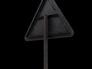 right reverse band roadsign 3D Model