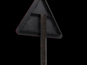 right reverse band roadsign 3D Model