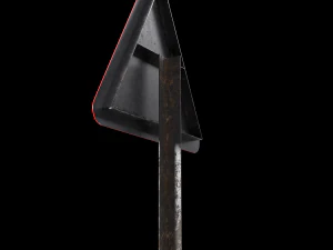 right reverse band roadsign 3D Model