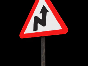 right reverse band roadsign 3D Model