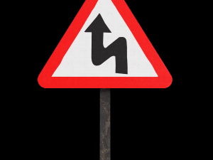 left reverse band roadsign 3D Модель