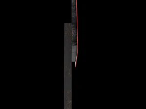left reverse band roadsign 3D Model