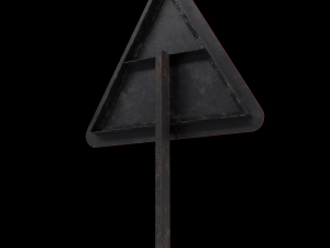 left reverse band roadsign 3D Модель