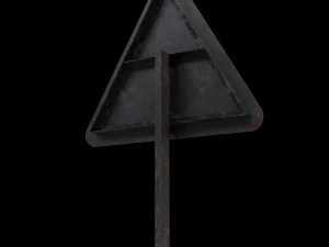 left reverse band roadsign 3D Model