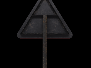 left reverse band roadsign 3D Модель