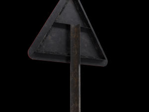left reverse band roadsign 3D Модель