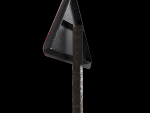 left reverse band roadsign 3D Модель