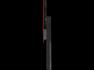 left reverse band roadsign 3D Model