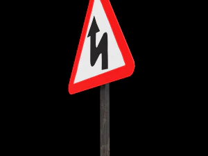 left reverse band roadsign 3D Model