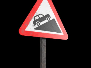 roadsign de subida de rua Modelo 3D