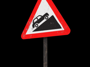 steet ascent roadsign Modelo 3D