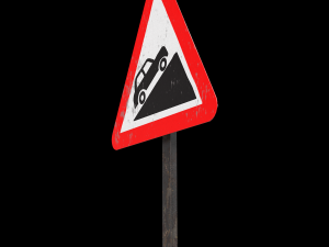 steet ascent roadsign Modelo 3D