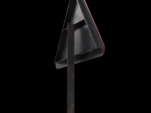 steep descent roadsign 3D Model
