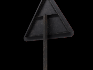 steep descent roadsign 3D मॉडल