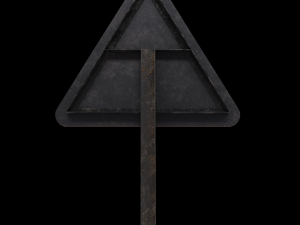 steep descent roadsign 3D मॉडल