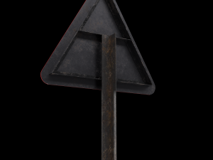 steep descent roadsign 3D मॉडल