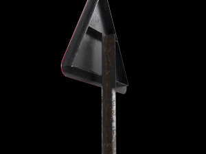 steep descent roadsign 3D मॉडल