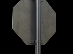 stop roadsign Model 3D