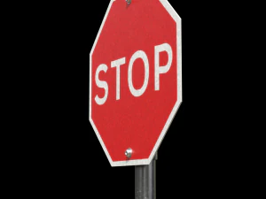 stop roadsign 3D Model