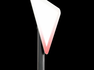 giveway roadsign 3D Model