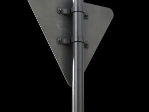 giveway roadsign 3D Model