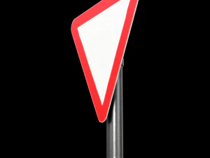 giveway roadsign 3D Model