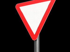 giveway roadsign 3D 모델