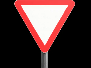 giveway roadsign 3D Model