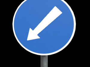 compulsory keep left roadsign 3D-Modell