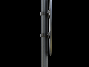compulsory keep left roadsign Model 3D
