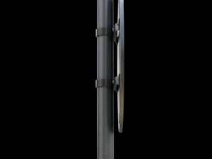compulsory keep left roadsign 3D Model