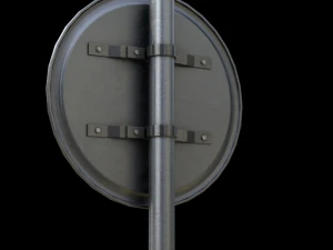 compulsory keep left roadsign 3D Model