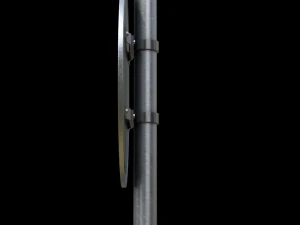 compulsory keep left roadsign 3D Model
